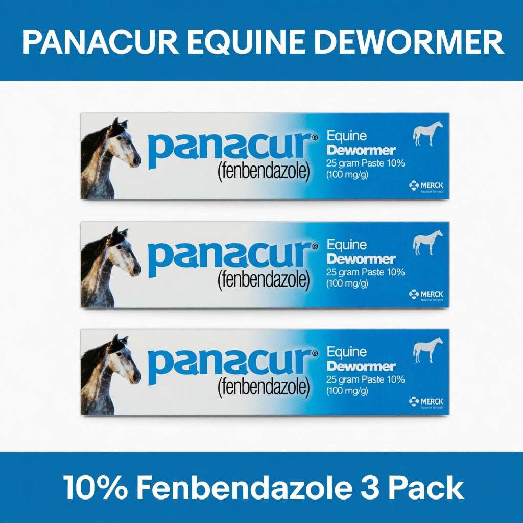 Equine Dewormer Paste 10% (Fenbendazole) | 3 - Pack | 100mg/g Each | Horse Wormer - Hamxi