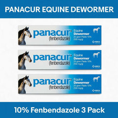 Equine Dewormer Paste 10% (Fenbendazole) | 3 - Pack | 100mg/g Each | Horse Wormer - Hamxi