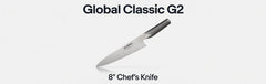 Global Classic G2 8" Chef's Knife | Professional Kitchen Knife | Stainless Steel - Hamxi