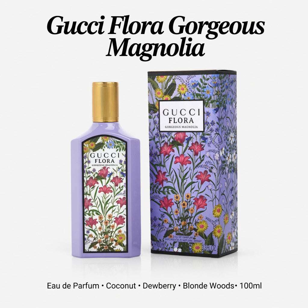 Gucci Flora Gorgeous Magnolia Eau de Parfum Spray 100ml / 3.3 oz - Hamxi