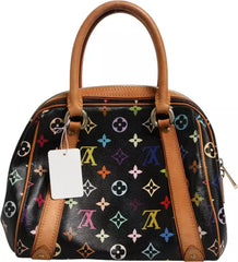 Louis Vuitton Black Monogram Multicolor Canvas Priscilla Handbag
