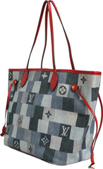 Louis Vuitton Neverfull Patchwork Monogram Denim Tote Bag