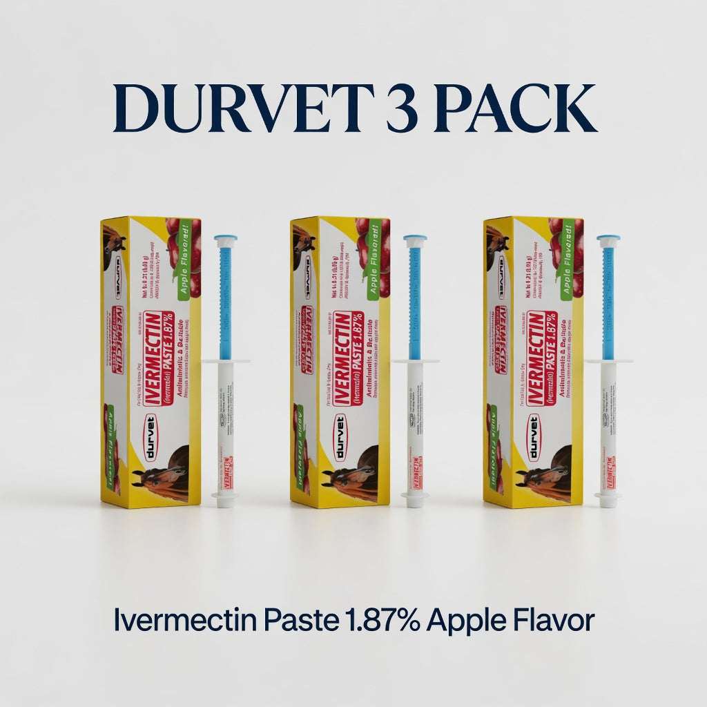 Ivermectin Horse Paste | Equine Dewormer | 3 - Pack (6.08g each) | Apple Flavor - Hamxi