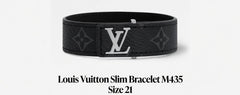 Louis Vuitton LV Slim Bracelet M435 Size 21 - Hamxi