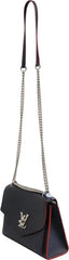 Louis Vuitton Mylockme Leather Chain Shoulder Bag - Navy Blue - Hamxi