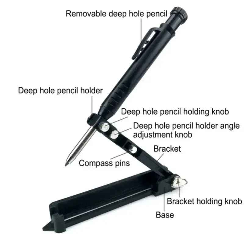 8 - in - 1 Multi - Function Scribing Tool | Carpenter Pencil | Woodworking Marking - Hamxi
