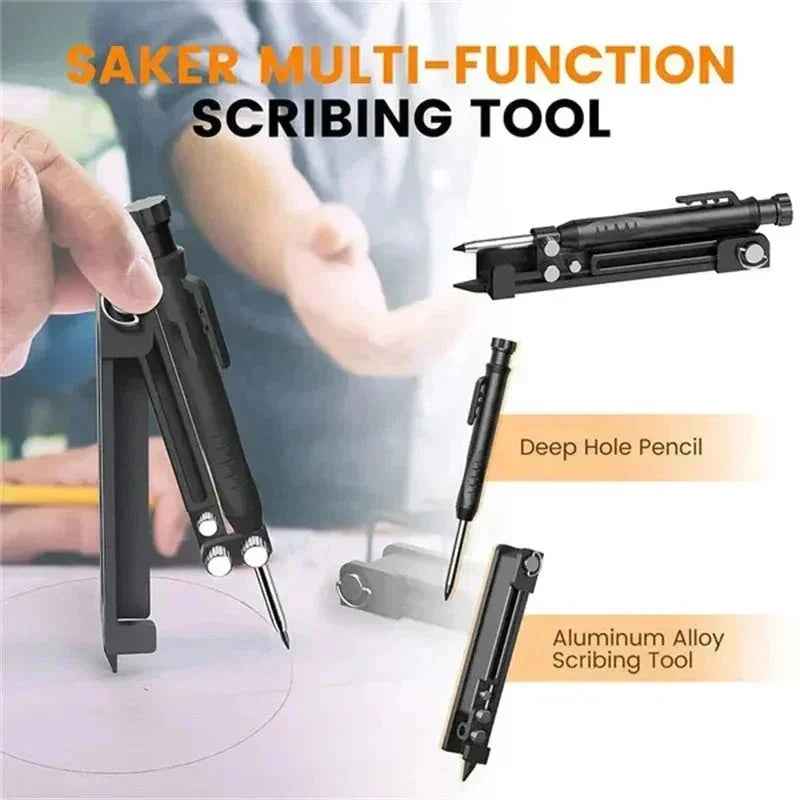 8 - in - 1 Multi - Function Scribing Tool | Carpenter Pencil | Woodworking Marking - Hamxi