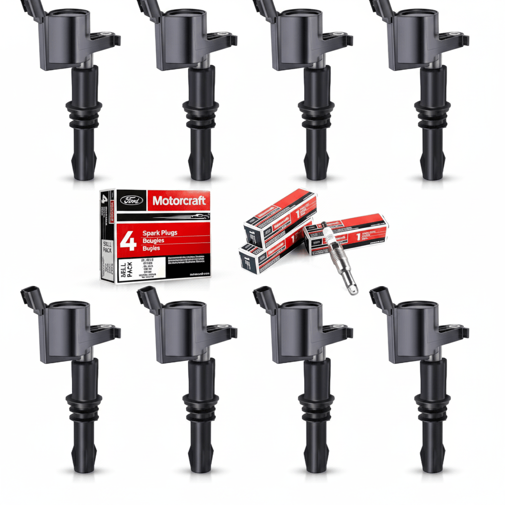 8-Pack Motorcraft DG511 Ignition Coils & Spark Plugs SP546 | Ford 4.6L 5.4L - Hamxi