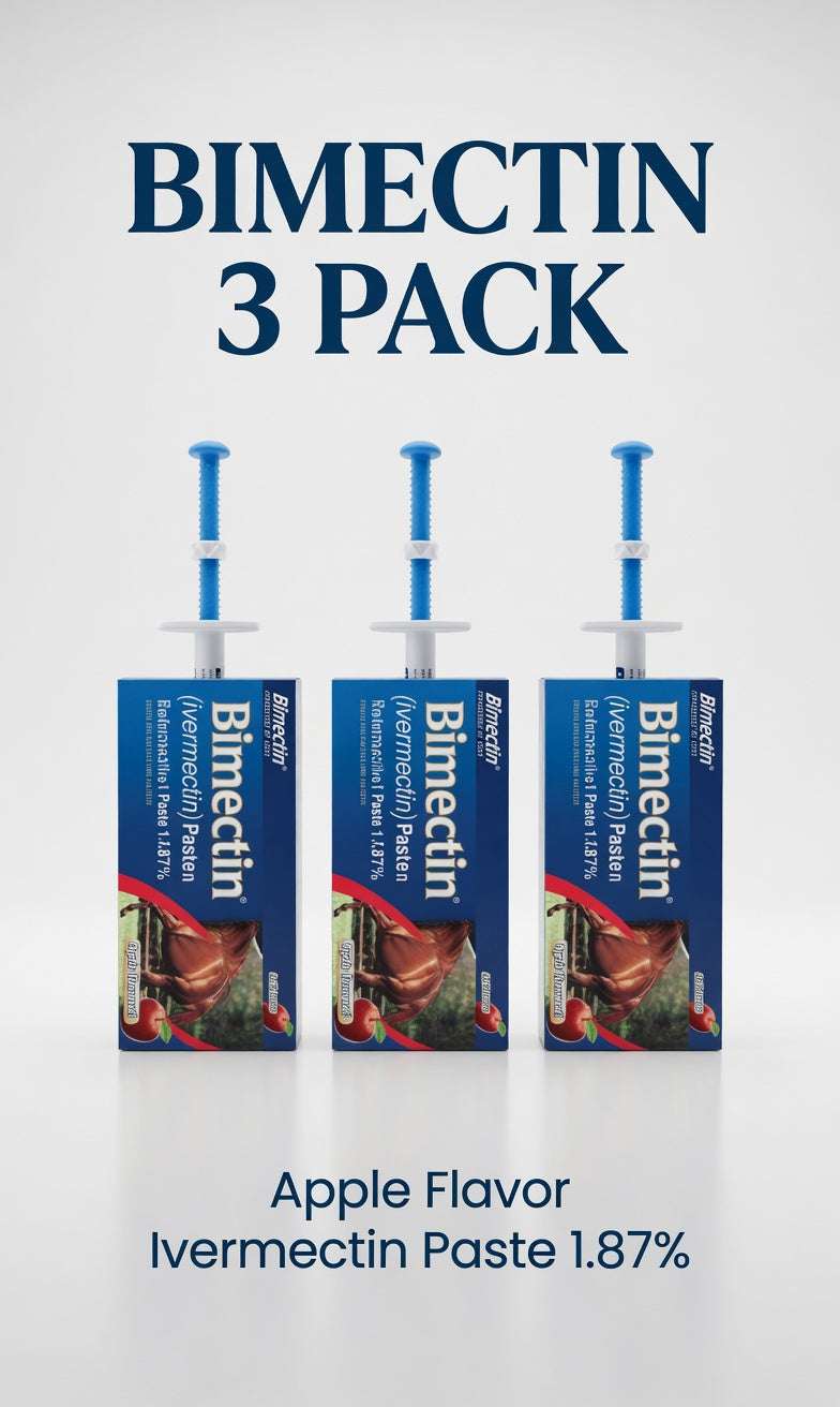 BIMECTIN 1.87% Paste | 6.08g | Equine Dewormer |3 Packs - Hamxi