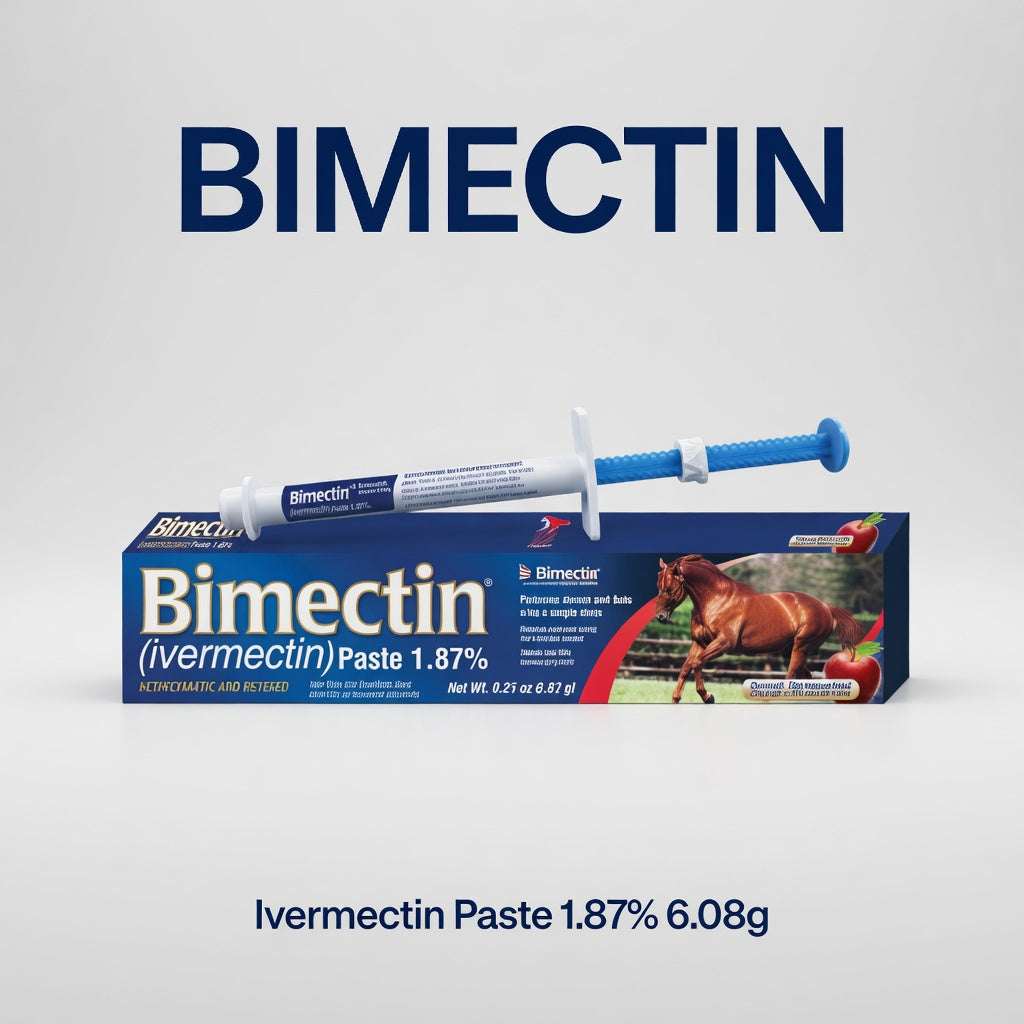 BIMECTIN 1.87% Paste | 6.08g | Equine Dewormer | Ivermectin Paste for Horses - Hamxi