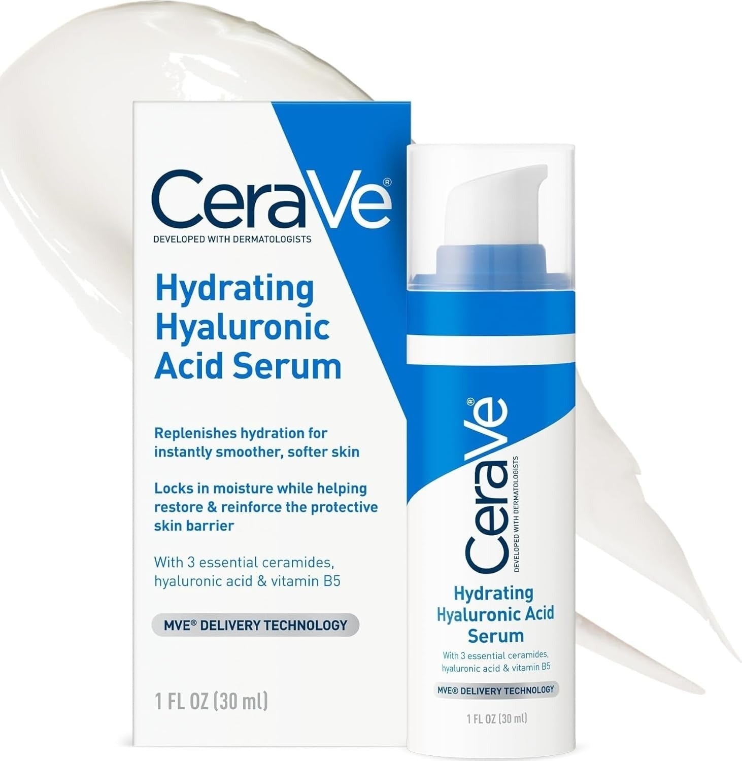 CeraVe Hyaluronic Acid Serum | 1 oz | Hydrating Face Serum - Hamxi