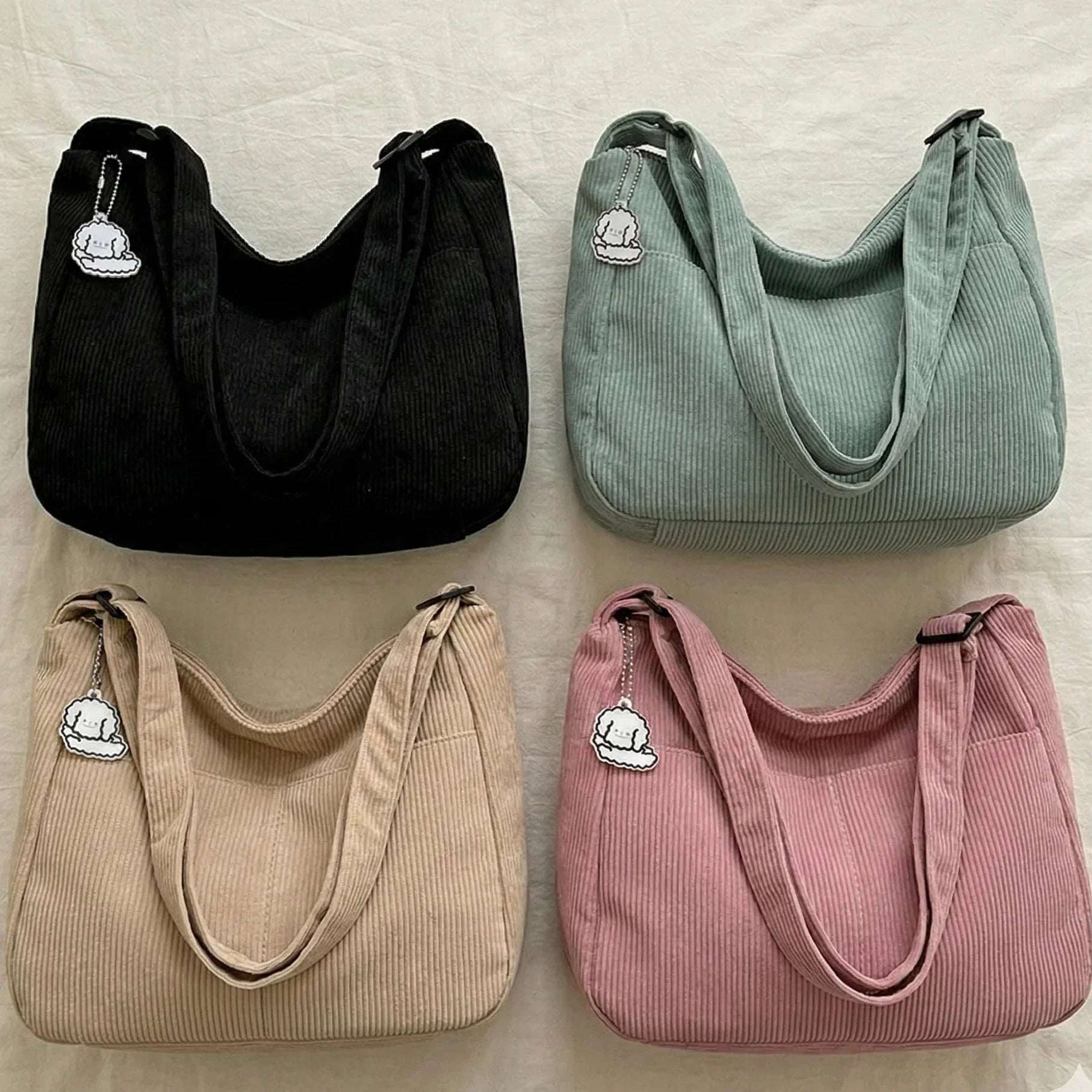 Corduroy Shoulder Bag for Women | Fashion Crossbody | 4 Colors - Hamxi