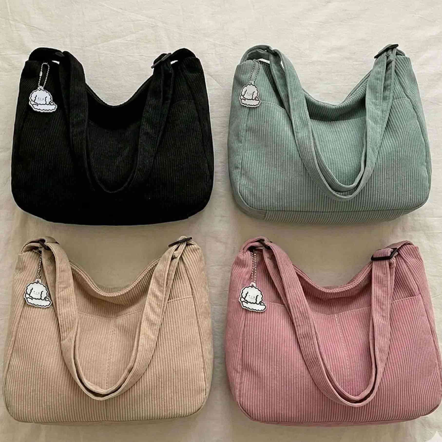 Corduroy Shoulder Bag for Women | Fashion Crossbody | 4 Colors - Hamxi