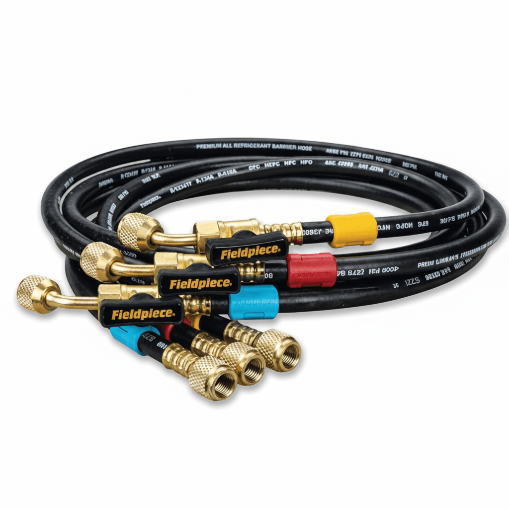 Fieldpiece HR3B Ball Valve Refrigerant Manifold Hose Set | HVAC - Hamxi