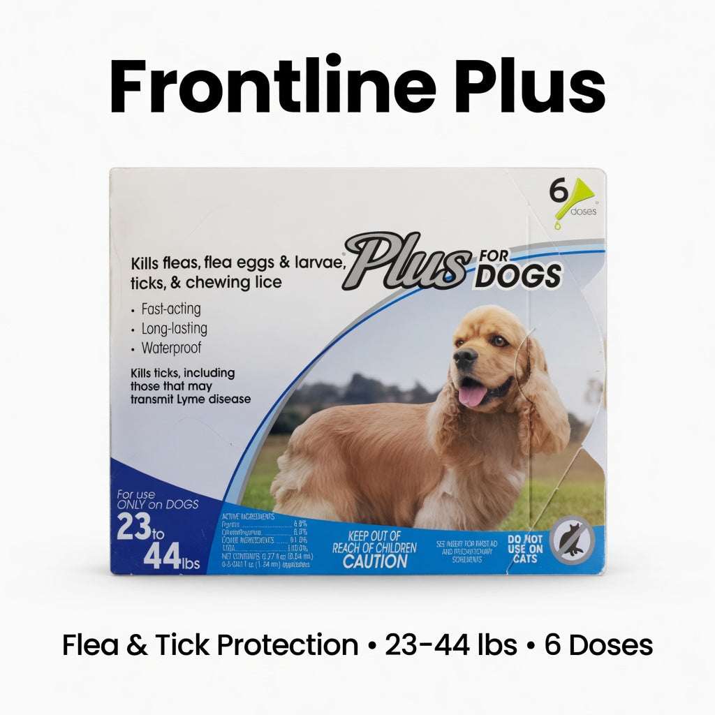 Frontline Plus Flea and Tick Treatment for Dogs | 23 to 44 lbs | 6 Doses - Hamxi