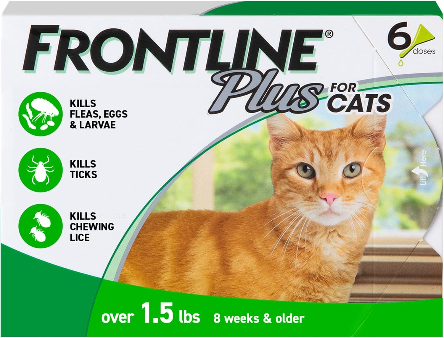 Frontline Plus Flea & Tick Treatment for Cats & Kittens | 6 Doses - Hamxi