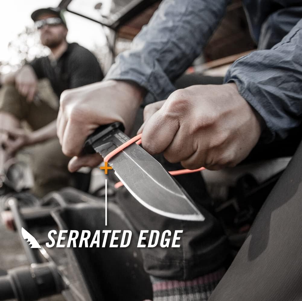 Gerber StrongArm Fixed Blade Knife | Coyote Brown | Serrated Edge | USA Made - Hamxi