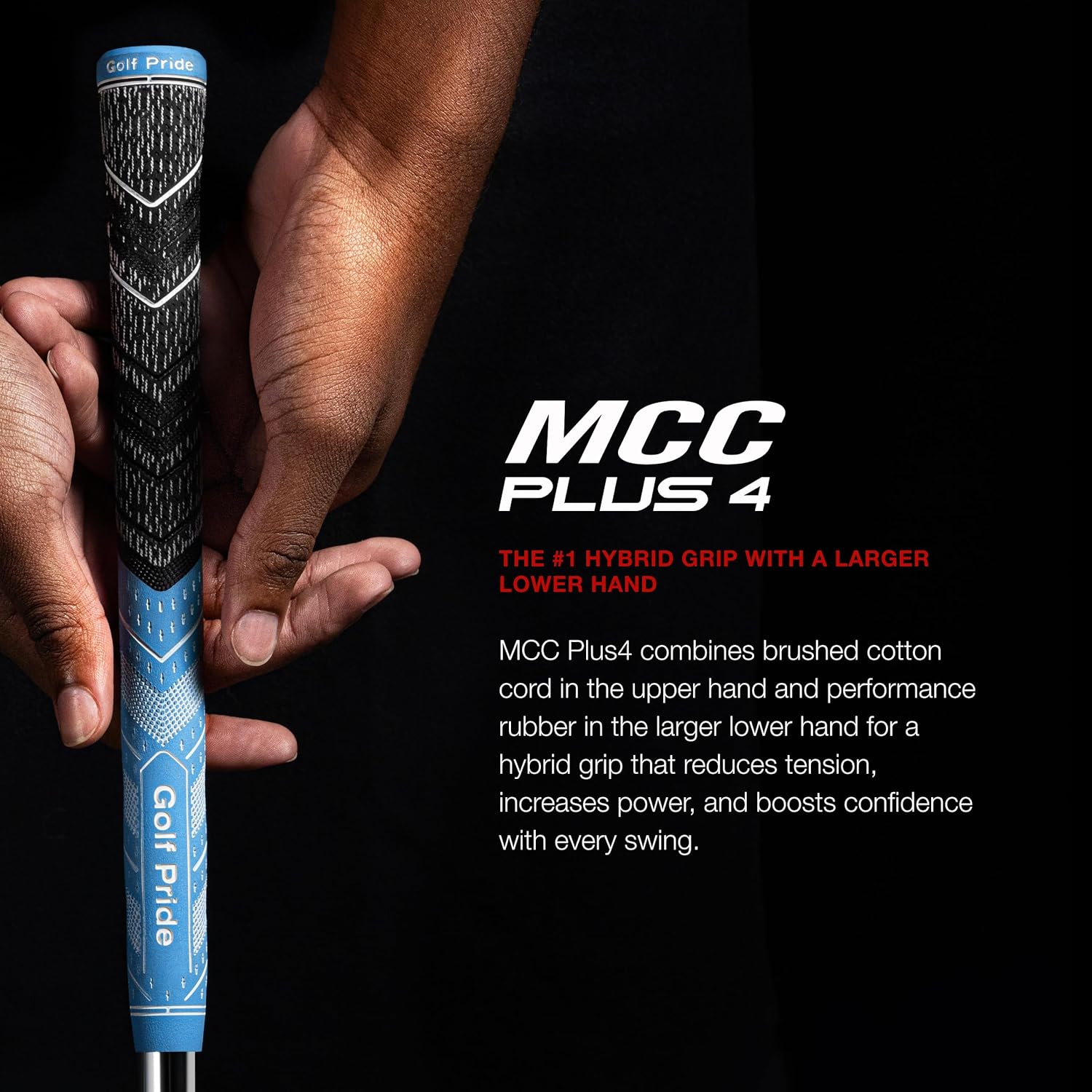 Golf Pride MCC Plus4 Golf Club Grip | Standard Size | All-Weather Hybrid - Hamxi