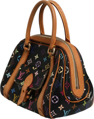 Louis Vuitton Black Monogram Multicolor Canvas Priscilla Handbag