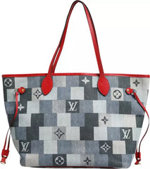 Louis Vuitton Neverfull Patchwork Monogram Denim Tote Bag