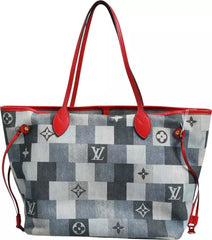 Louis Vuitton Neverfull Patchwork Monogram Denim Tote Bag