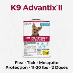 K9 Advantix Flea, Tick & Mosquito Prevention for Dogs | 11 - 20 lbs | Monthly Drops | - Hamxi