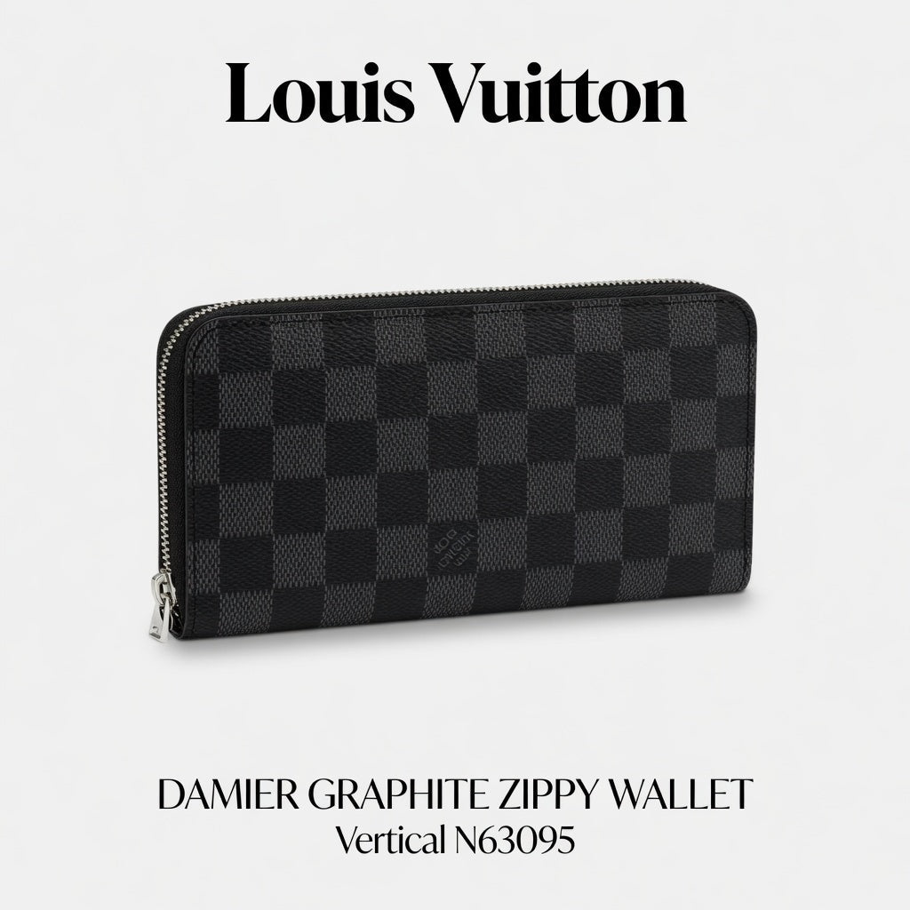 Louis Vuitton Damier Graphite Zippy Wallet Vertical N63095 - Hamxi