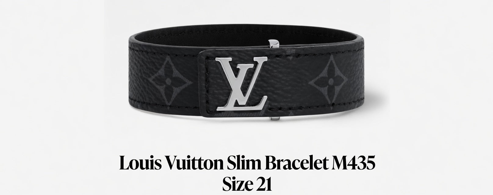 Louis Vuitton LV Slim Bracelet M435 Size 21 - Hamxi