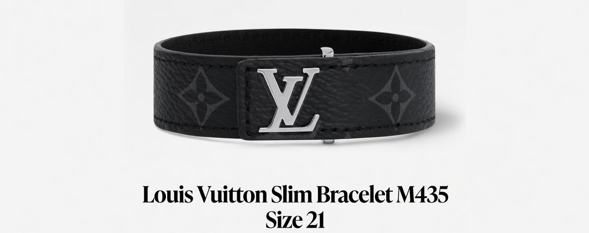 Louis Vuitton LV Slim Bracelet M435 Size 21 - Hamxi