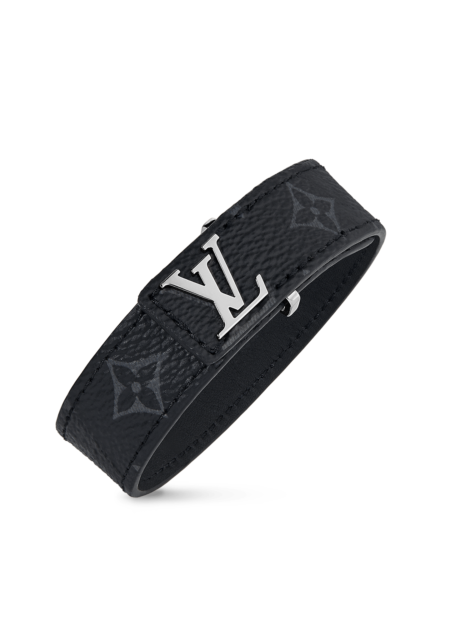 Louis Vuitton LV Slim Bracelet M435 | Size 21 | Black Calfskin - Hamxi