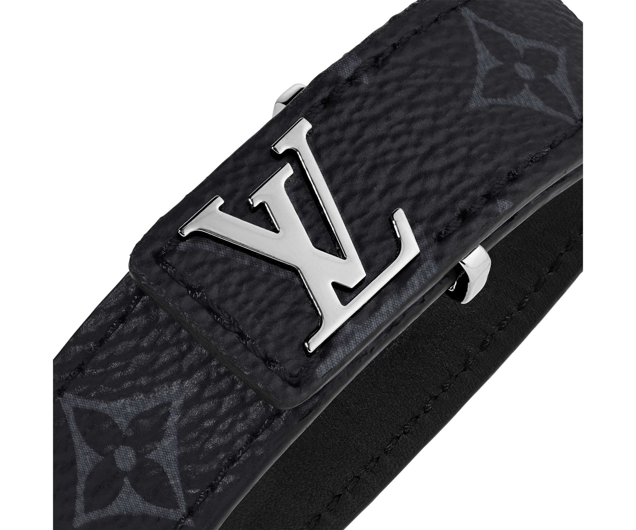 Louis Vuitton LV Slim Bracelet M435 | Size 21 | Black Calfskin - Hamxi