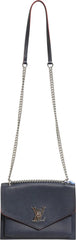Louis Vuitton Mylockme Leather Chain Shoulder Bag - Navy Blue - Hamxi