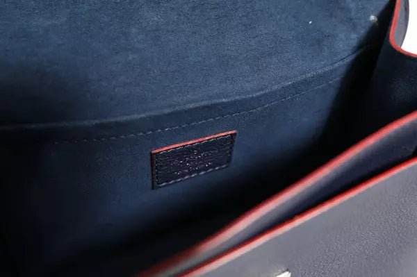 Louis Vuitton Mylockme Leather Chain Shoulder Bag - Navy Blue - Hamxi