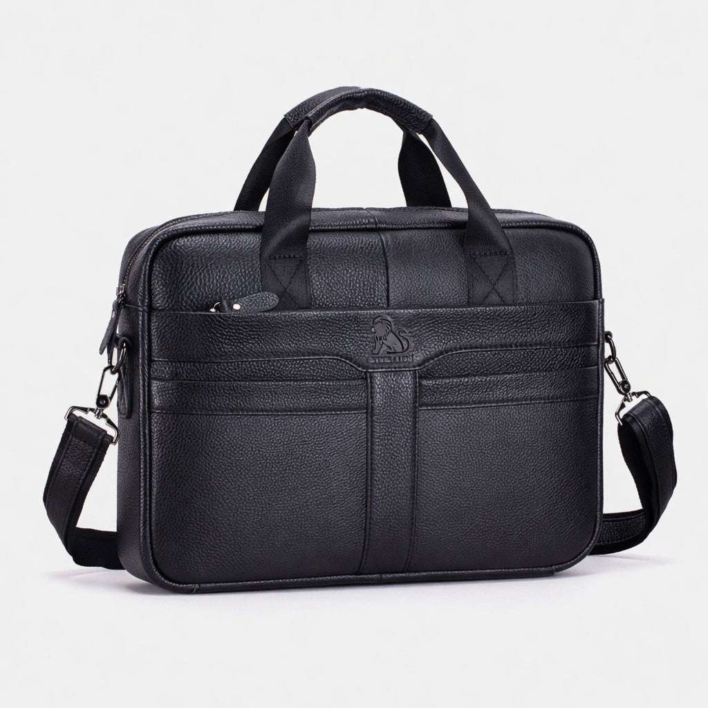 Men's Genuine Leather Laptop Briefcase 15.6 - Hamxi
