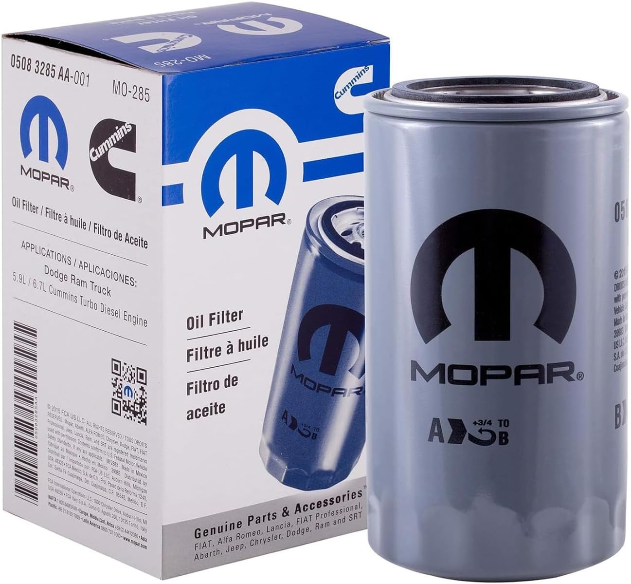 Mopar 5083285AA Engine Oil Filter | Performance Replacement Part - Hamxi