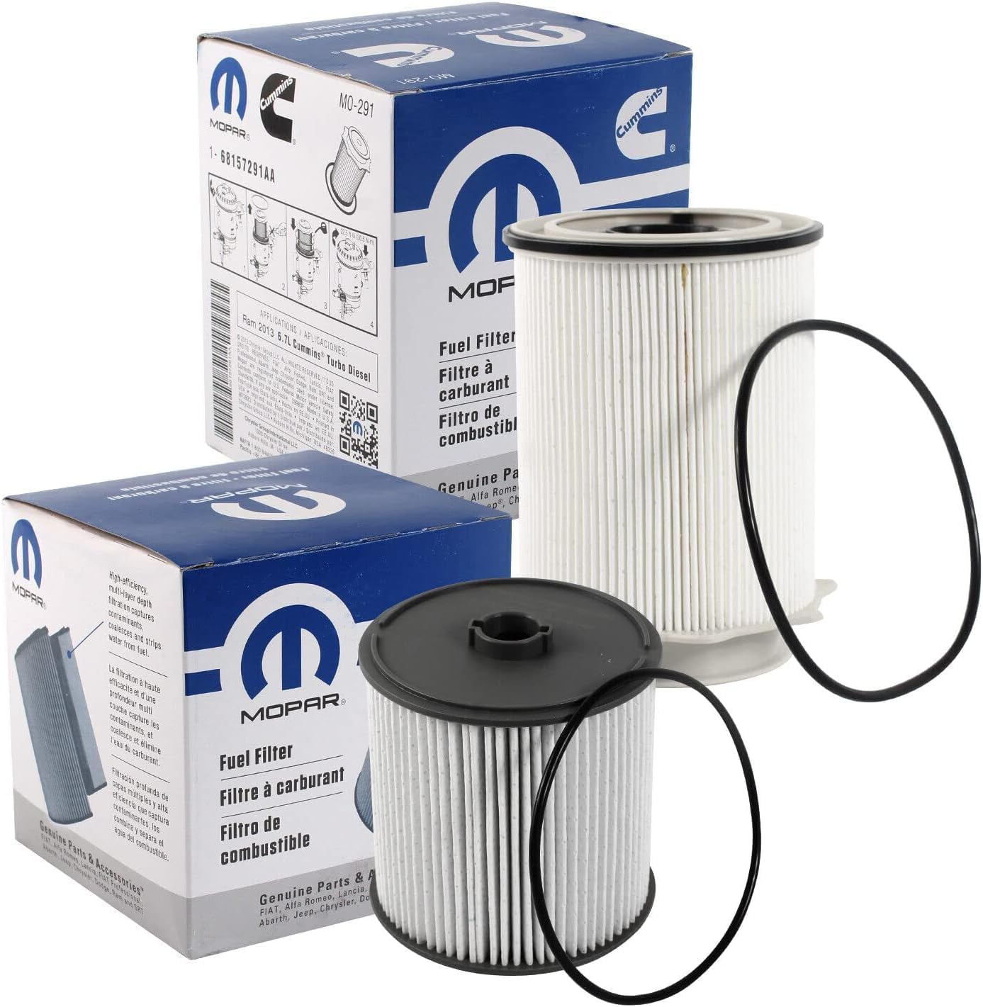 Mopar Fuel Filters 68157291AA & 68436631AA | For 2019-2024 Ram 6.7L Cummins Diesel - Hamxi