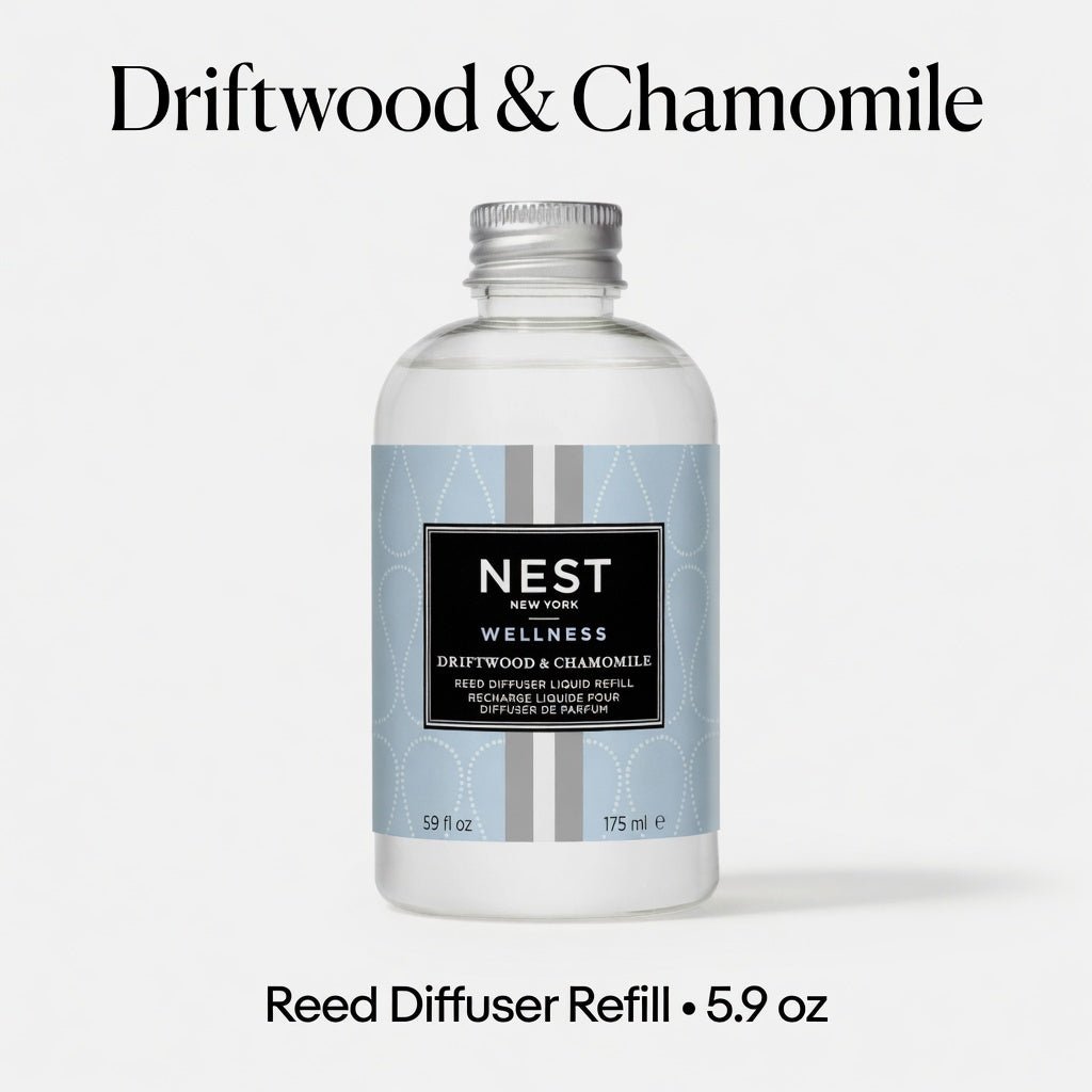 NEST New York Driftwood & Chamomile Reed Diffuser Liquid Refill | Home Fragrance | New - Hamxi