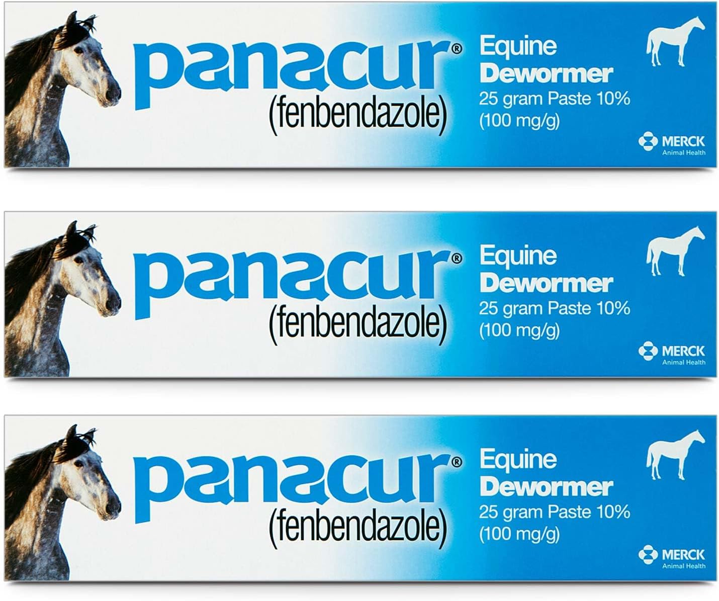 Panacur (Fenbendazole) Equine Dewormer Paste | 3-Pack | 25g (10%) - Hamxi