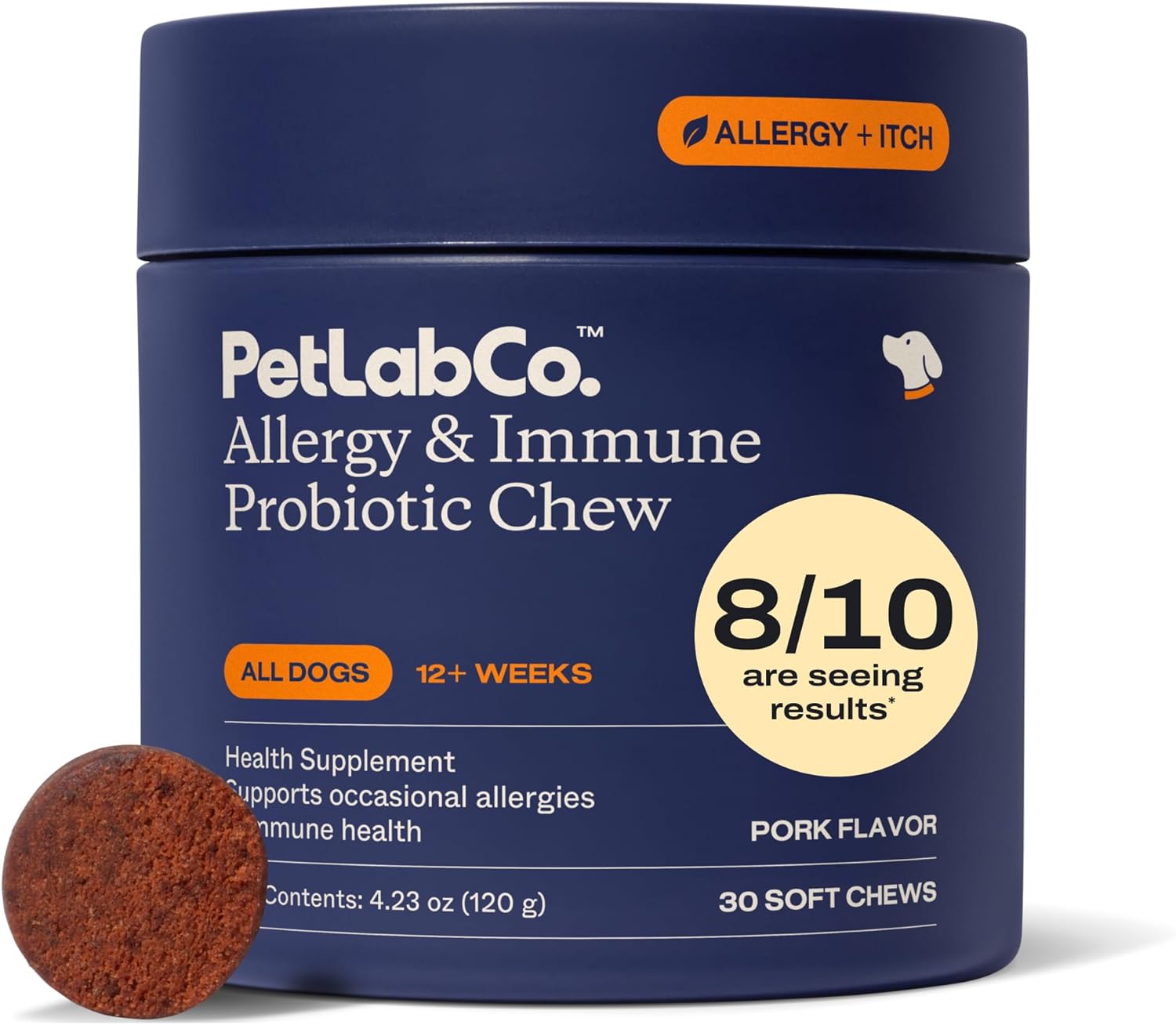 PetLab Co. Allergy & Immune Probiotics for Dogs | 30 Soft Chews | Gut Health | Pork - Hamxi