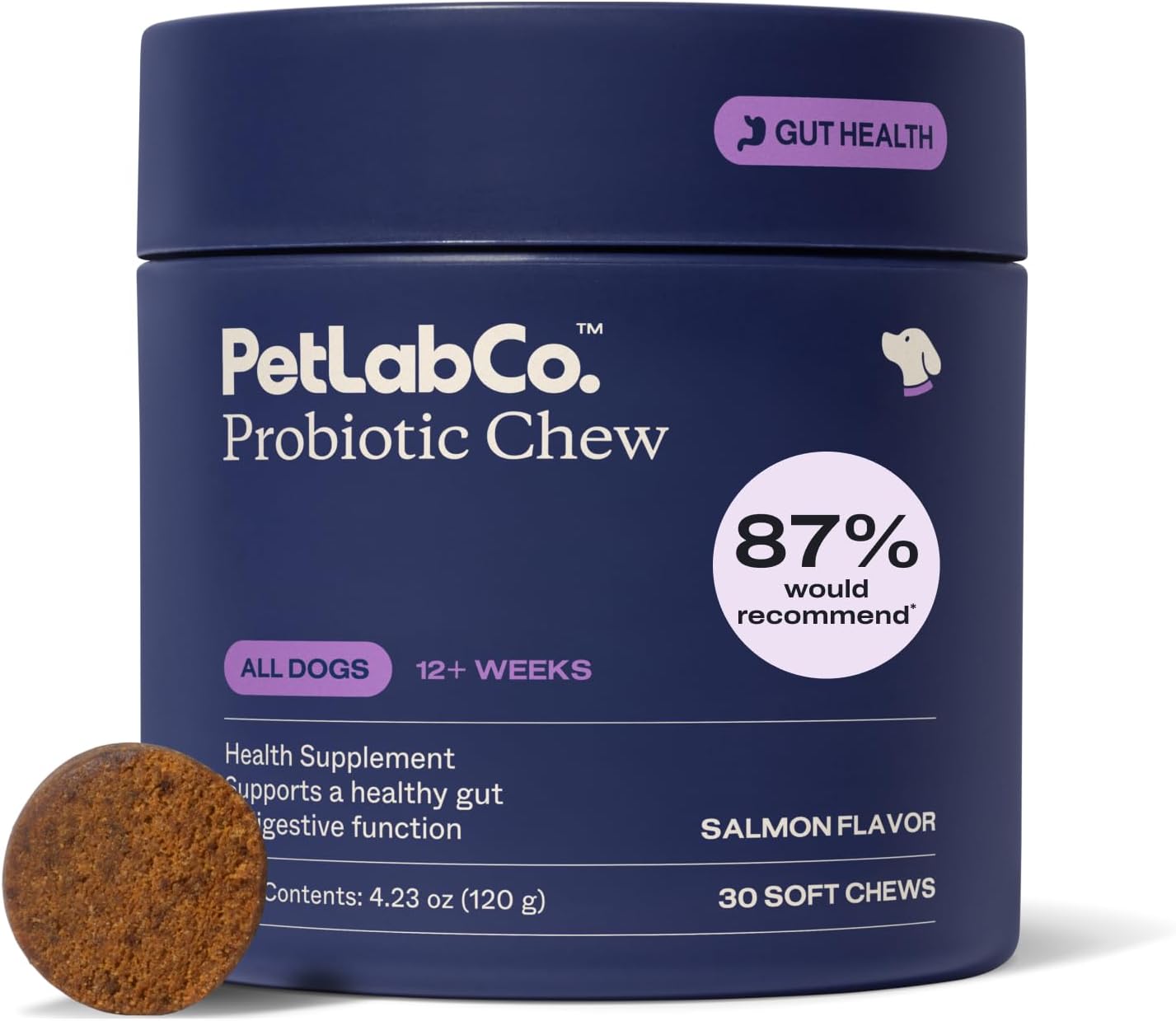 PetLab Co. Probiotics for Dogs | 30 Soft Chews | Gut Health Support | Salmon - Hamxi