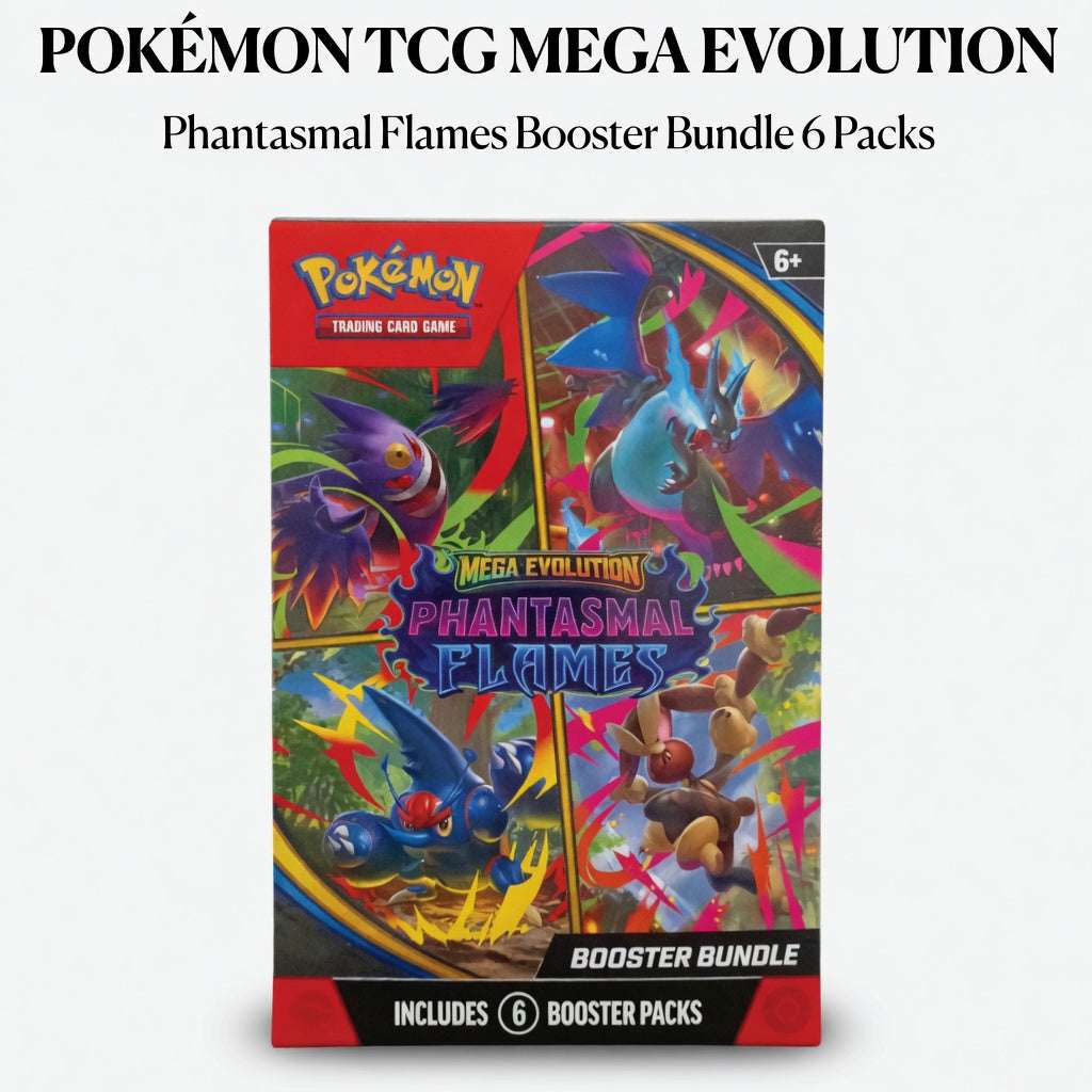 Pokémon TCG Mega Evolution Phantasmal Flames Booster Bundle ME02 (6 Packs) - Hamxi