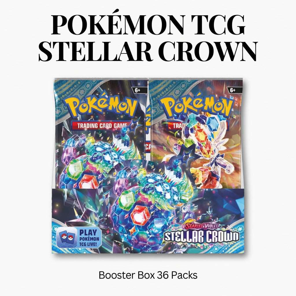 Pokémon TCG Scarlet & Violet Stellar Crown Booster Box (36 Packs) - Hamxi