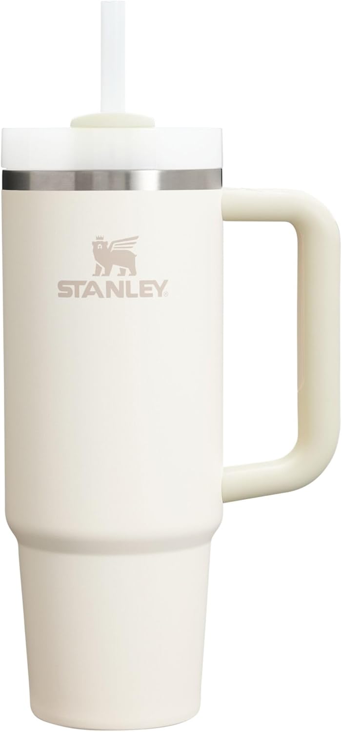 STANLEY Quencher H2.0 Tumbler | 30oz | Cream 2.0 | with Handle & Straw
