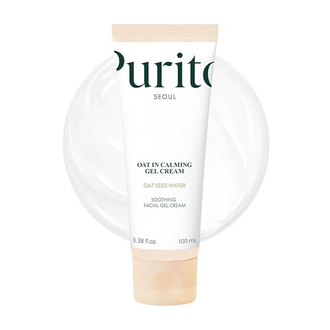PURITO Oat Calming Gel Cream | 3.38 oz | Lightweight Moisturizer for Sensitive Skin - Hamxi