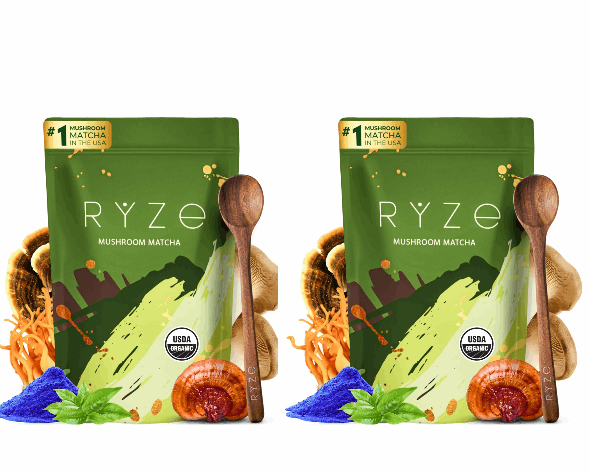 RYZE SUPERFOODS Mushroom Matcha | 30 Servings - Hamxi