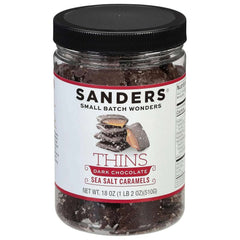 Sanders Dark Chocolate Sea Salt Caramels | 18 oz | Gourmet Candy - Hamxi