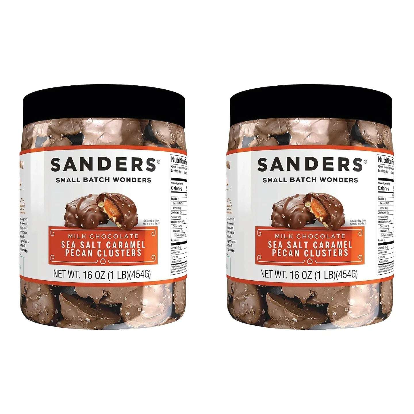 Sanders Milk Chocolate Sea Salt Caramel Pecan Clusters | 16 oz - Hamxi