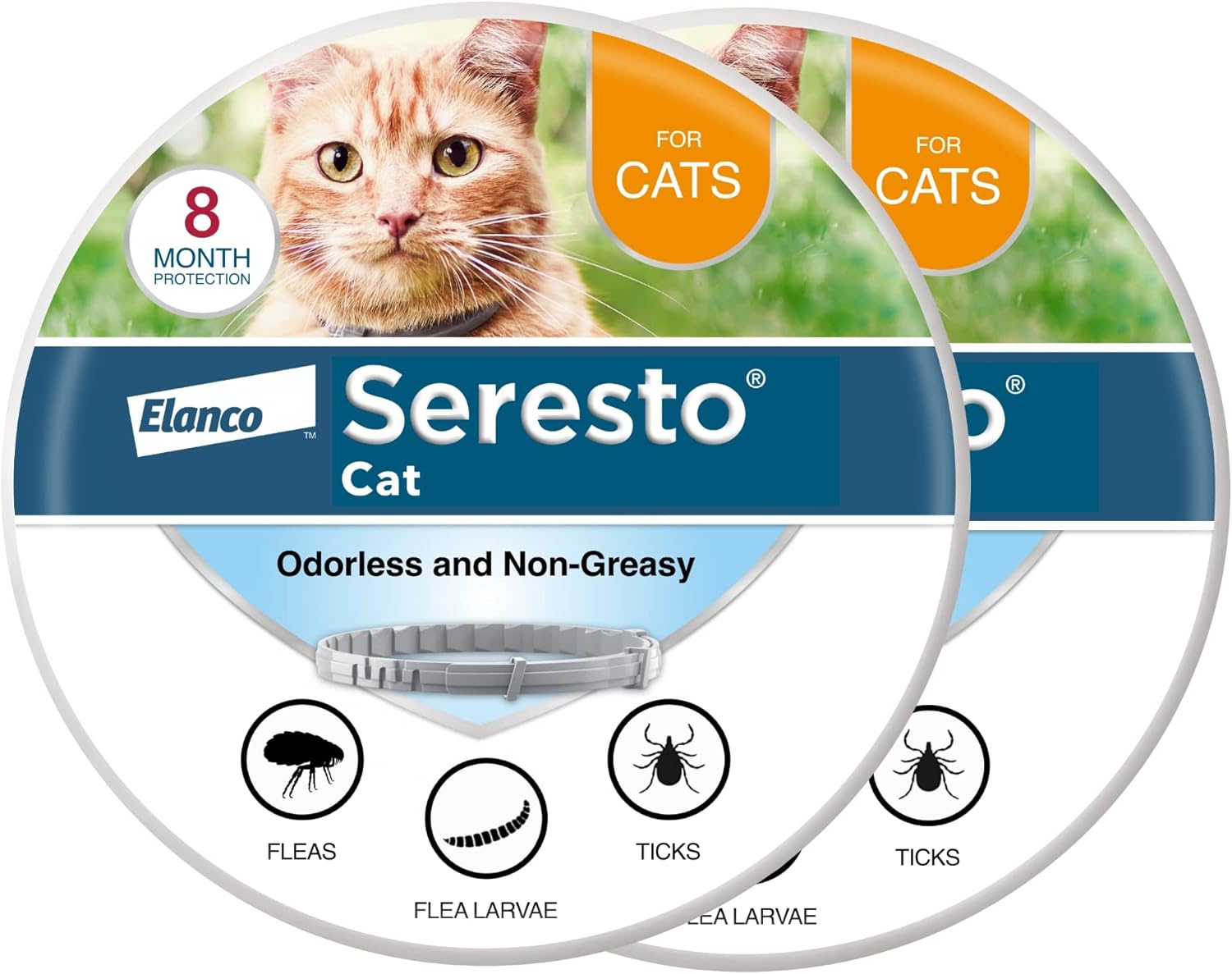 Seresto Cat Flea & Tick Collar | 8 Months Protection | Vet-Recommended - Hamxi