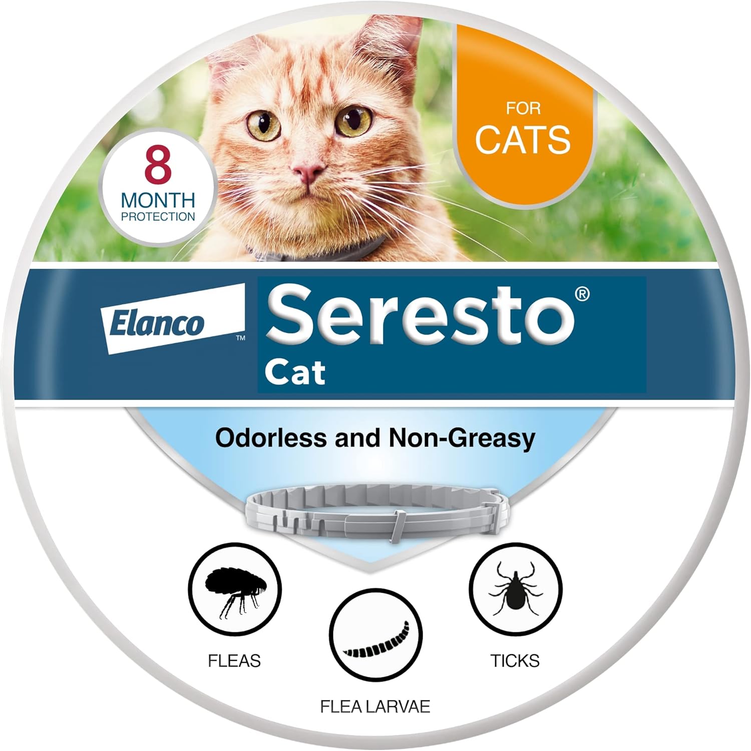 Seresto Cat Flea & Tick Collar | 8 Months Protection | Vet-Recommended - Hamxi