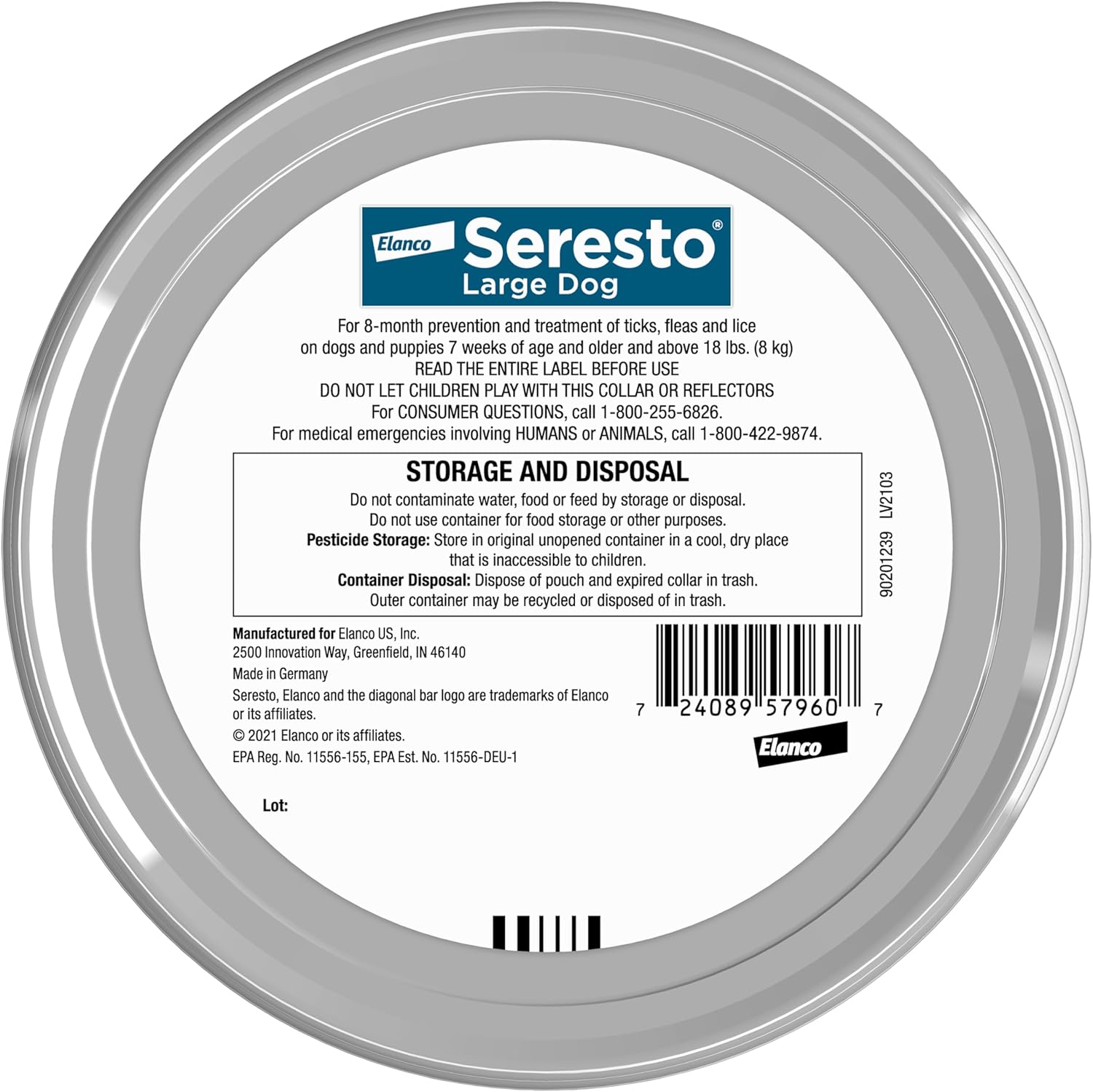 Seresto Flea & Tick Collar for Dogs Over 18 lbs | 8-Month Protection - Hamxi